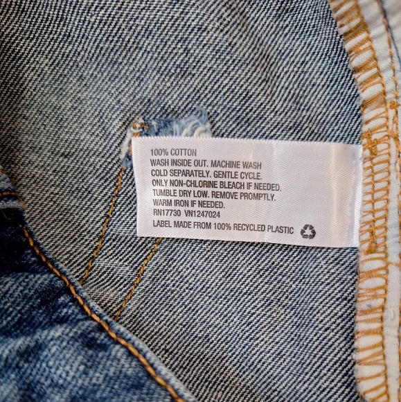 WILD FABLE Blue High-Waisted Jean Shorts - Picture 10 of 10